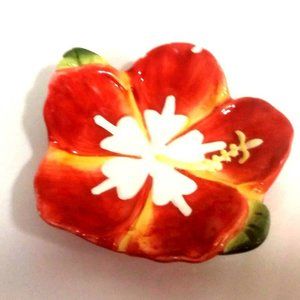 HERZFELD INC Vintage 1950's Hibiscus Ashtray